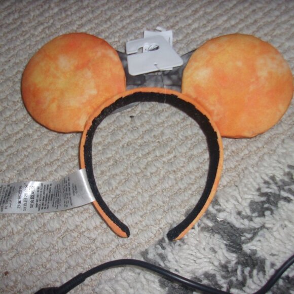 Disney Minnie Ear Headband - Orange And Black New with tags - Picture 2 of 3